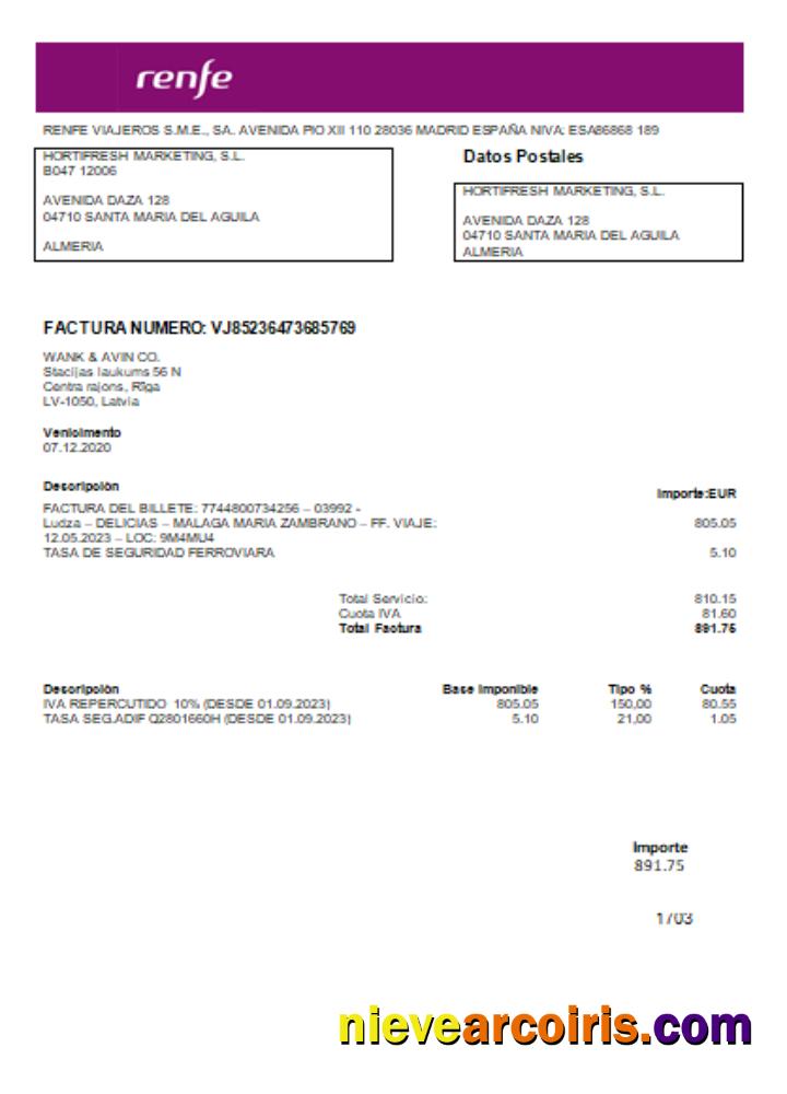 Renfe utility business bill